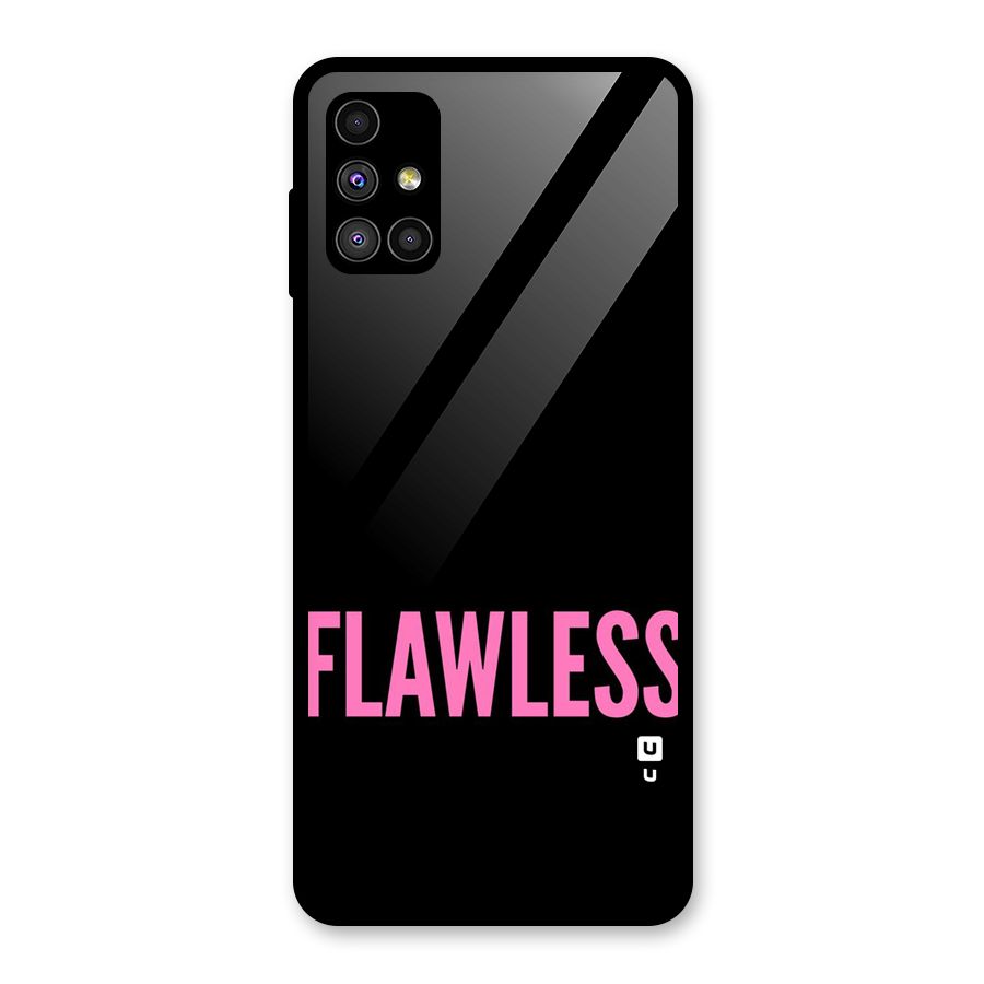 Flawless Pink Design Glass Back Case for Galaxy M51