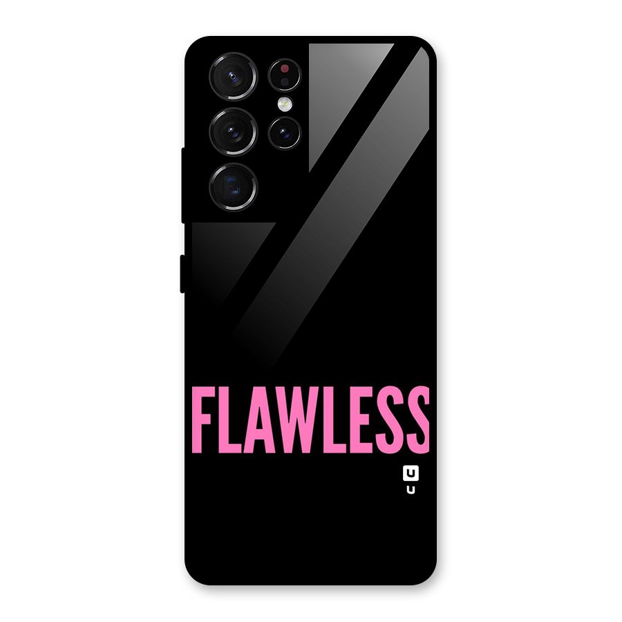 Flawless Pink Design Glass Back Case for Galaxy S21 Ultra 5G