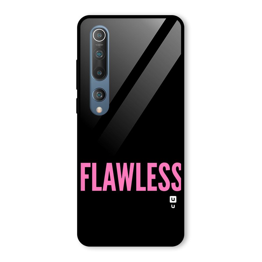 Flawless Pink Design Glass Back Case for Mi 10