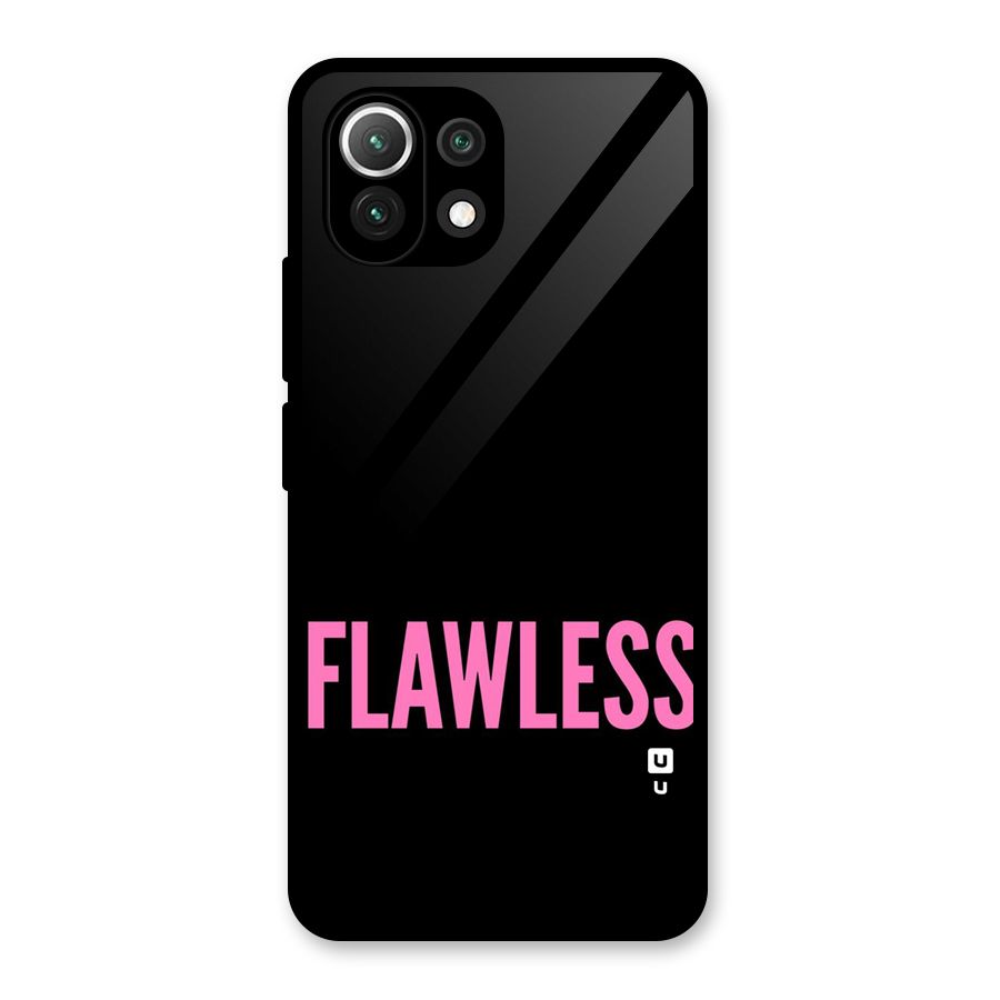 Flawless Pink Design Glass Back Case for Mi 11 Lite