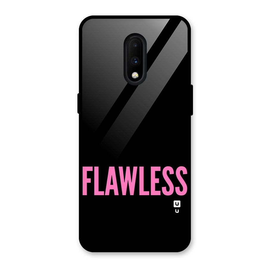Flawless Pink Design Glass Back Case for OnePlus 7