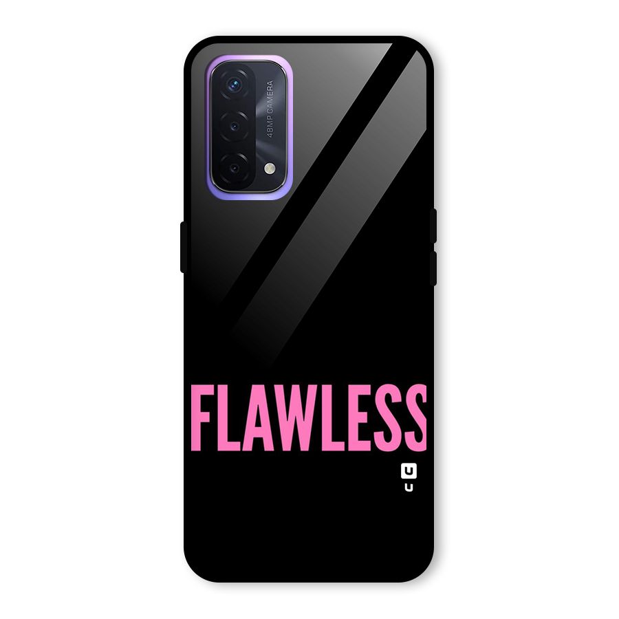 Flawless Pink Design Glass Back Case for Oppo A74 5G