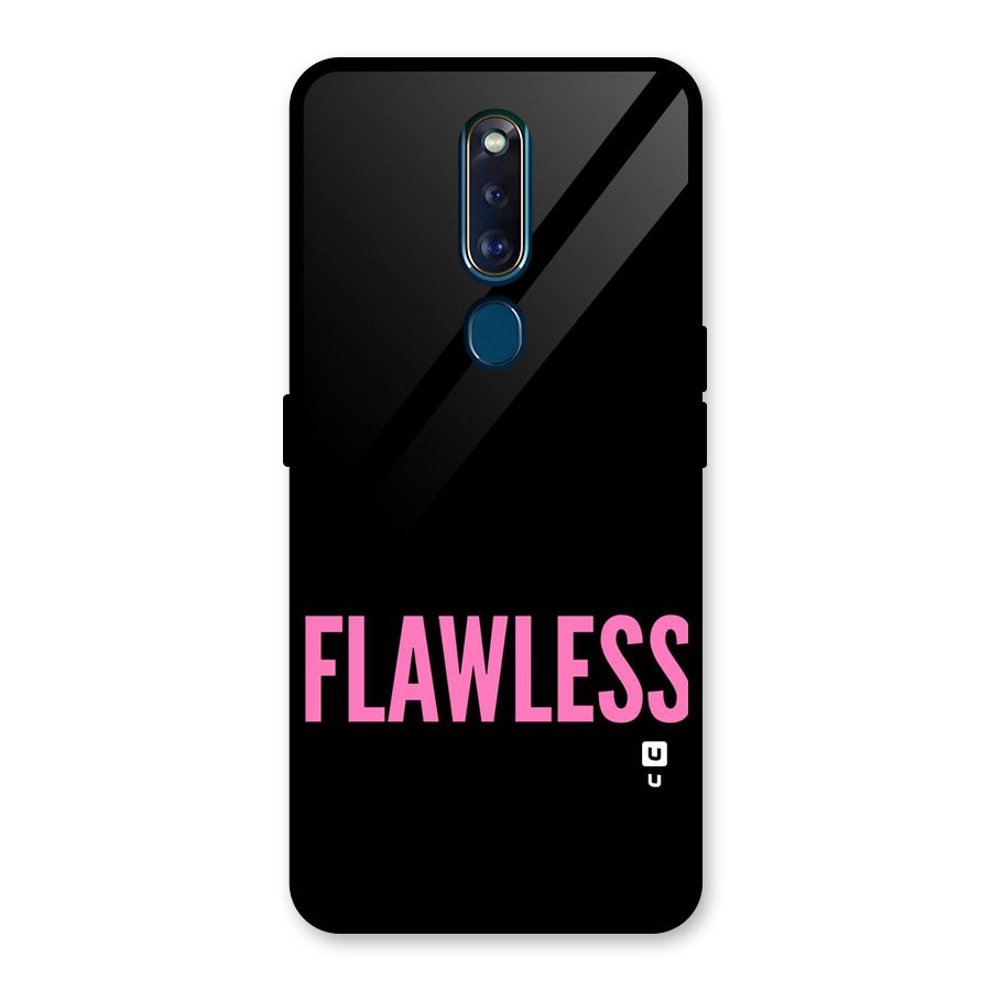 Flawless Pink Design Glass Back Case for Oppo F11 Pro