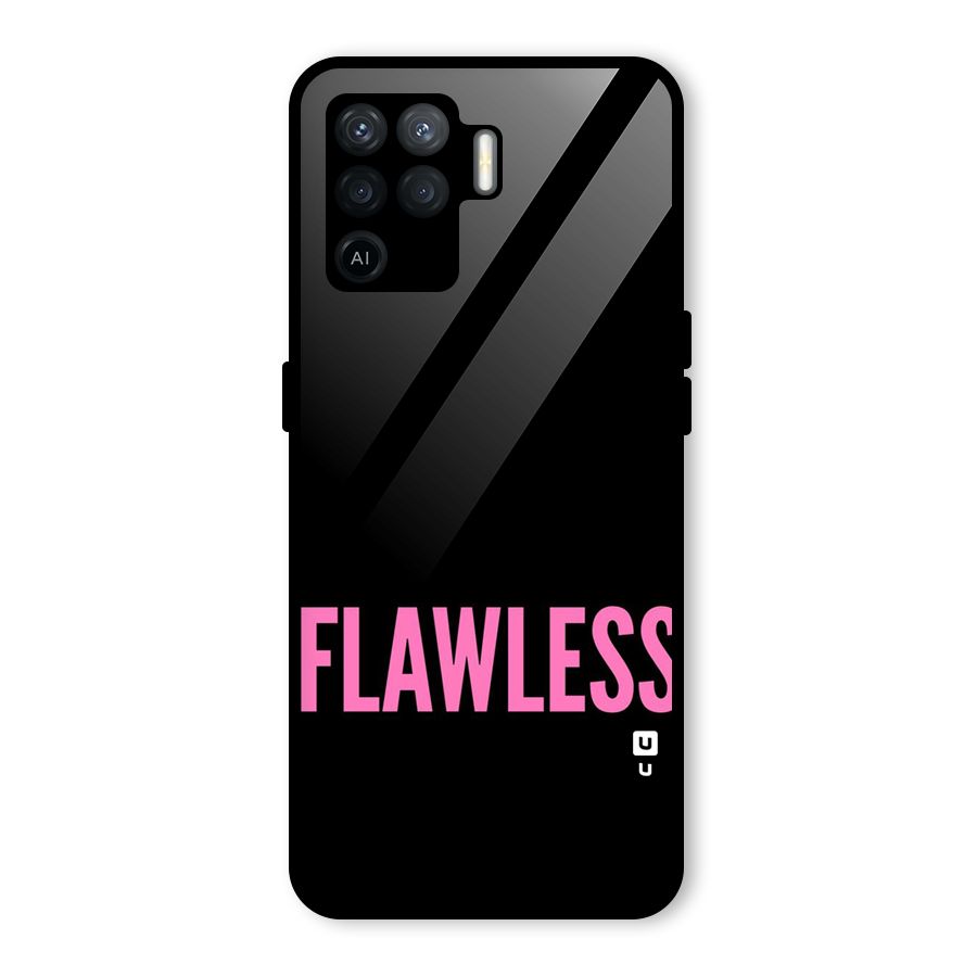 Flawless Pink Design Glass Back Case for Oppo F19 Pro