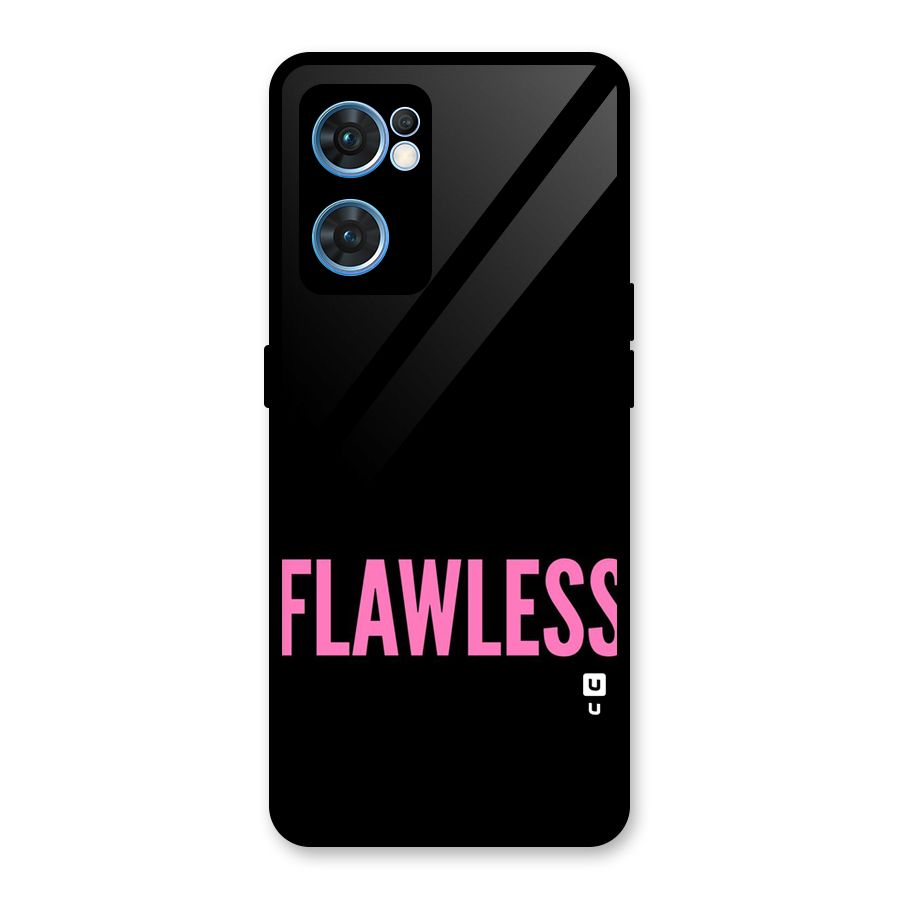 Flawless Pink Design Glass Back Case for Oppo Reno7 5G