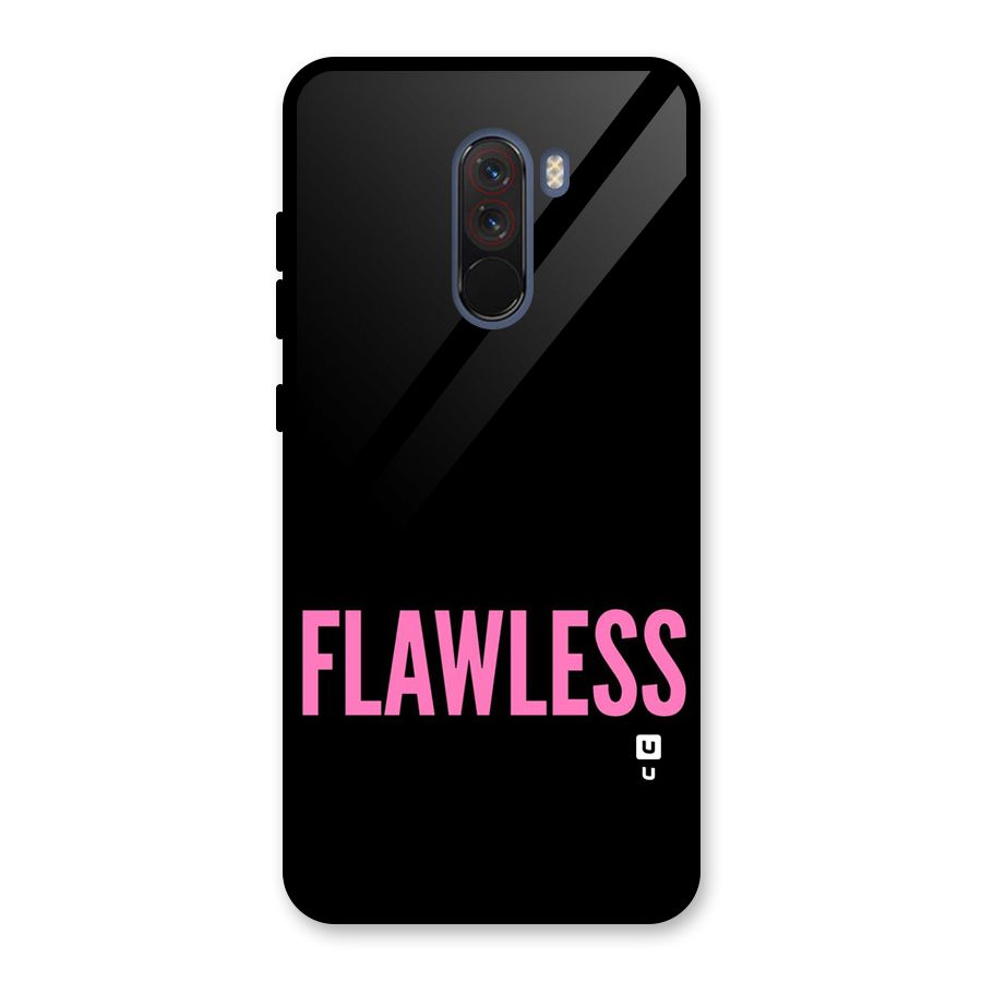 Flawless Pink Design Glass Back Case for Poco F1