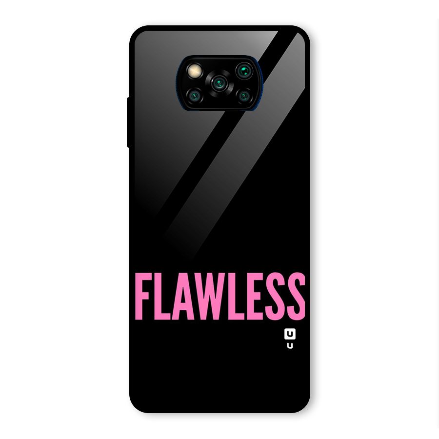 Flawless Pink Design Glass Back Case for Poco X3 Pro
