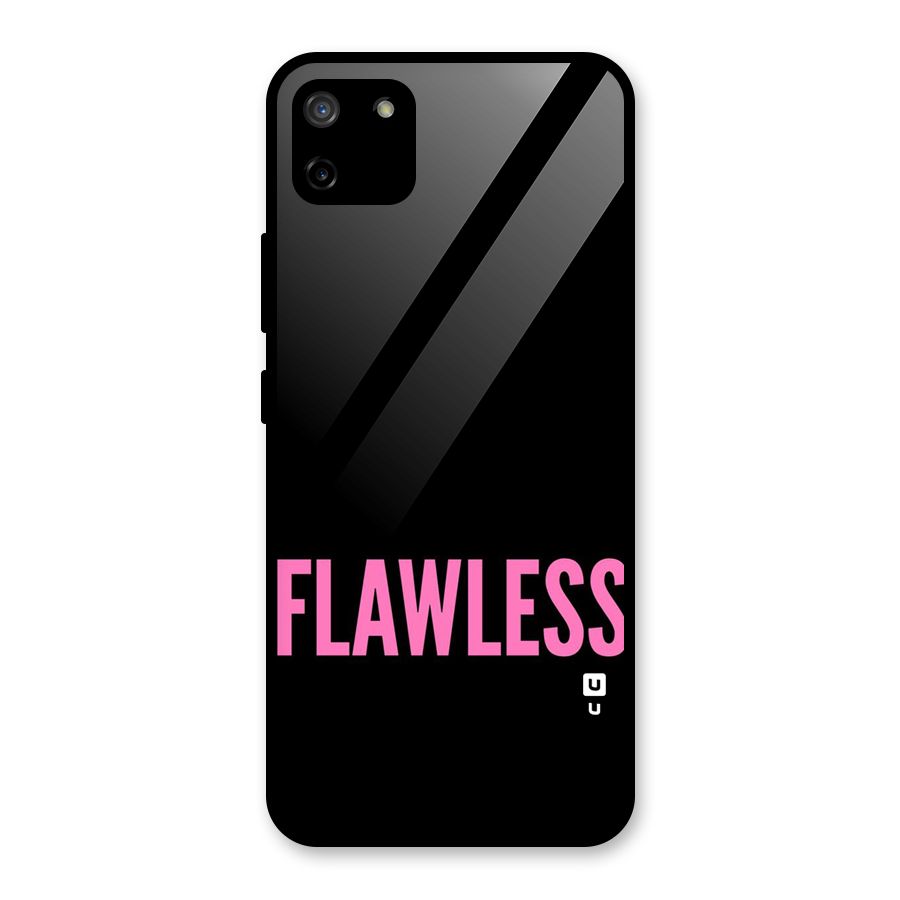 Flawless Pink Design Glass Back Case for Realme C11
