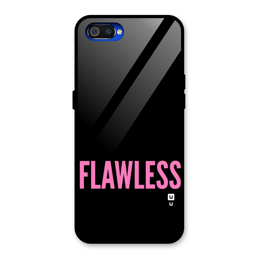 Flawless Pink Design Glass Back Case for Realme C2