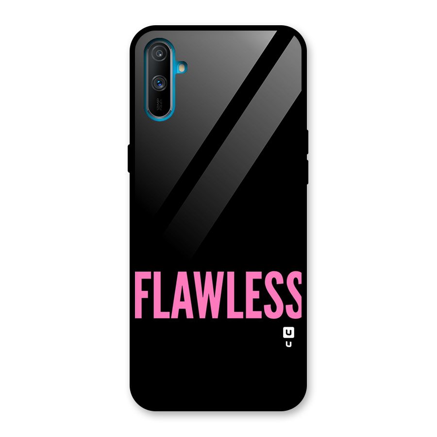 Flawless Pink Design Glass Back Case for Realme C3