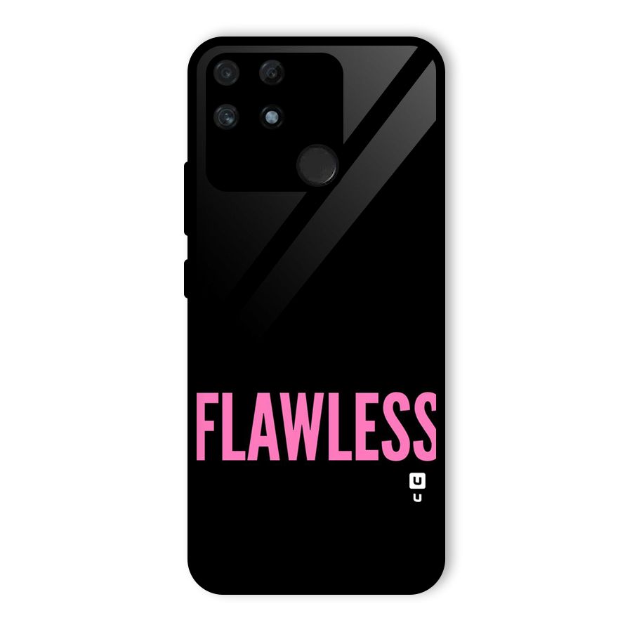 Flawless Pink Design Glass Back Case for Realme Narzo 50A