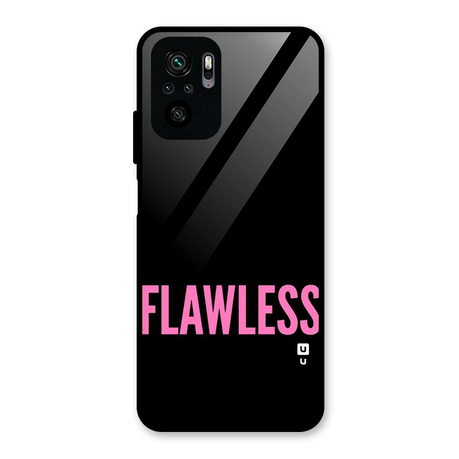Flawless Pink Design Glass Back Case for Redmi Note 10S
