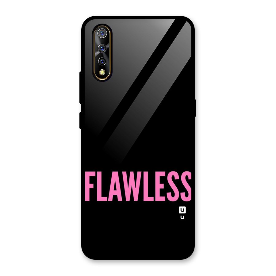 Flawless Pink Design Glass Back Case for Vivo S1