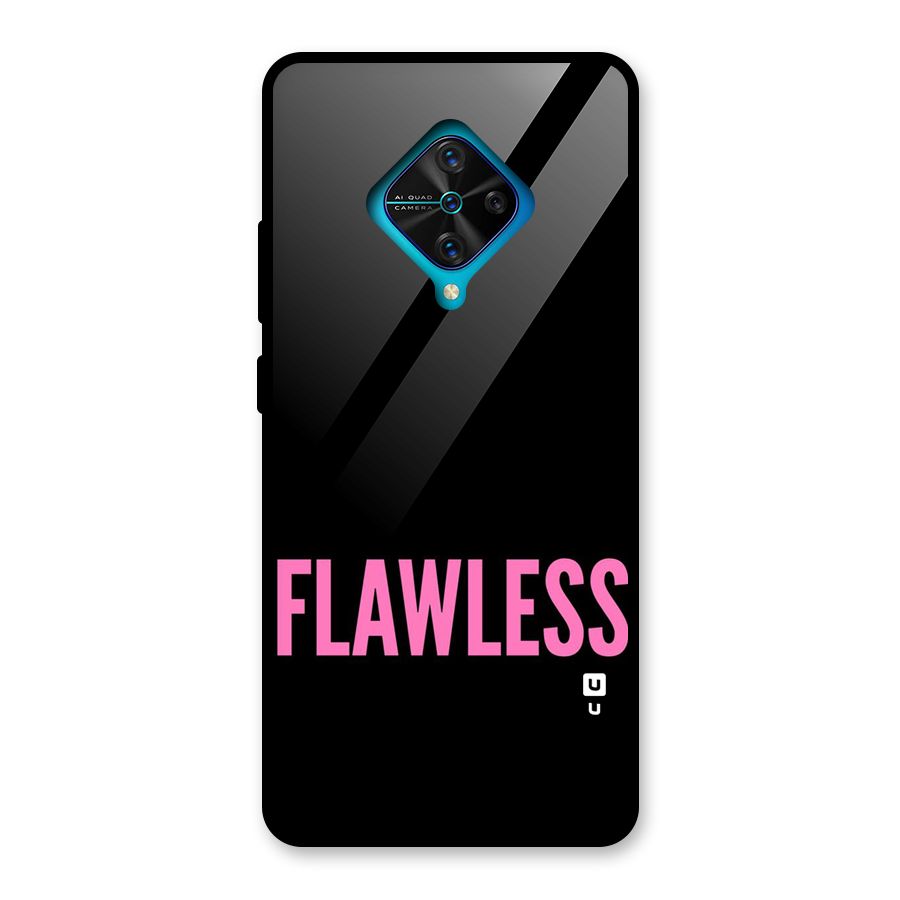 Flawless Pink Design Glass Back Case for Vivo S1 Pro