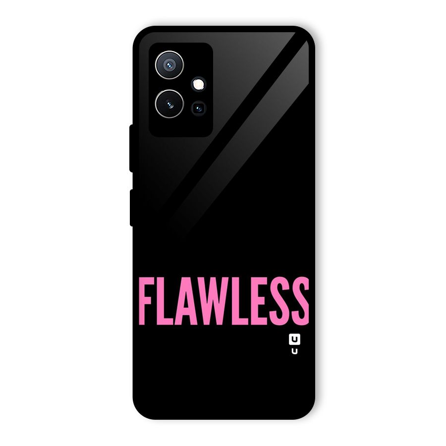 Flawless Pink Design Glass Back Case for Vivo T1 5G