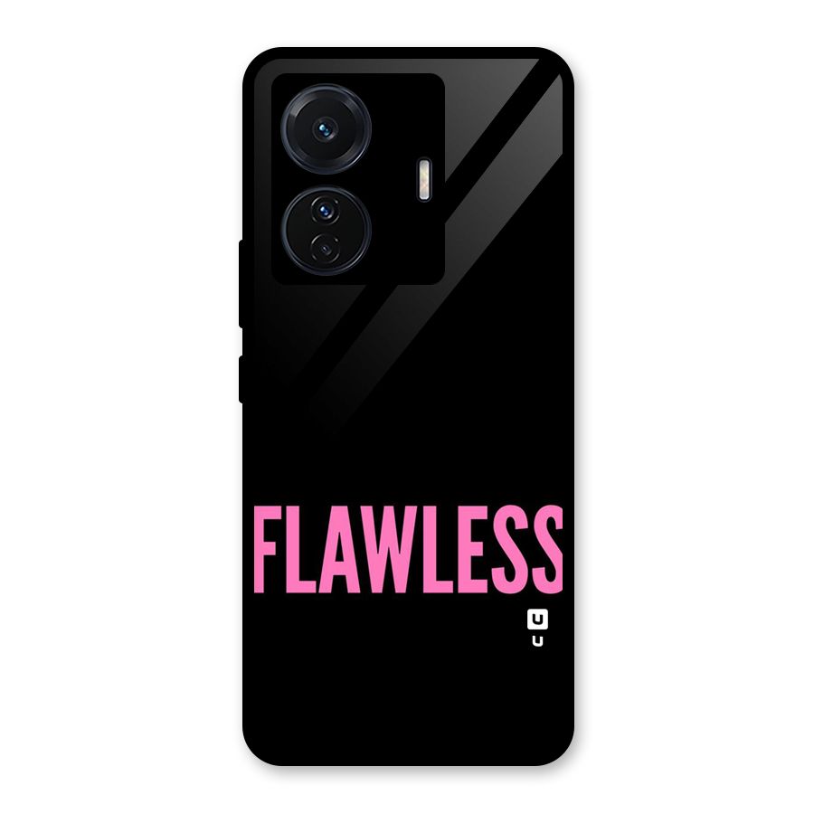 Flawless Pink Design Glass Back Case for Vivo T1 Pro