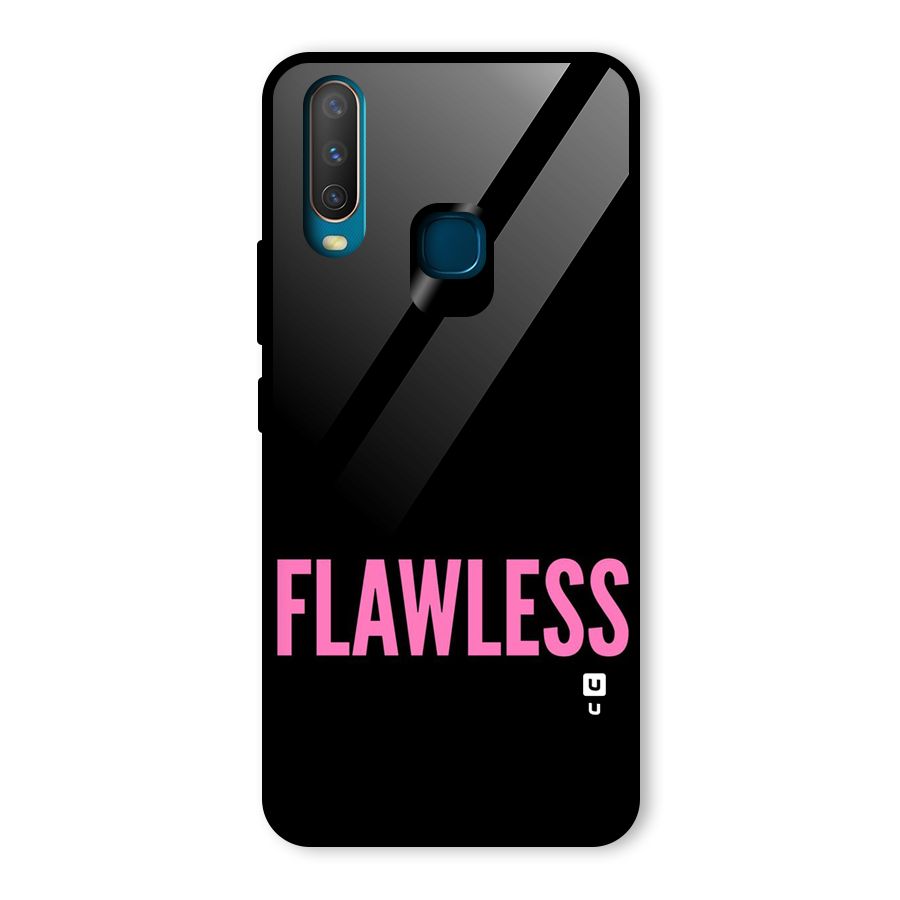 Flawless Pink Design Glass Back Case for Vivo U10