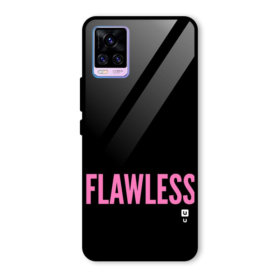 Flawless Pink Design Glass Back Case for Vivo V20 Pro