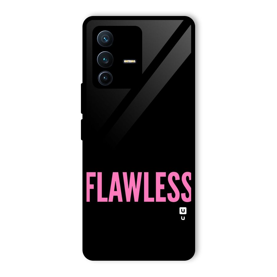 Flawless Pink Design Glass Back Case for Vivo V23 Pro