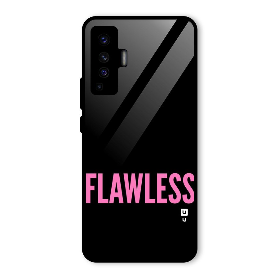 Flawless Pink Design Glass Back Case for Vivo X50