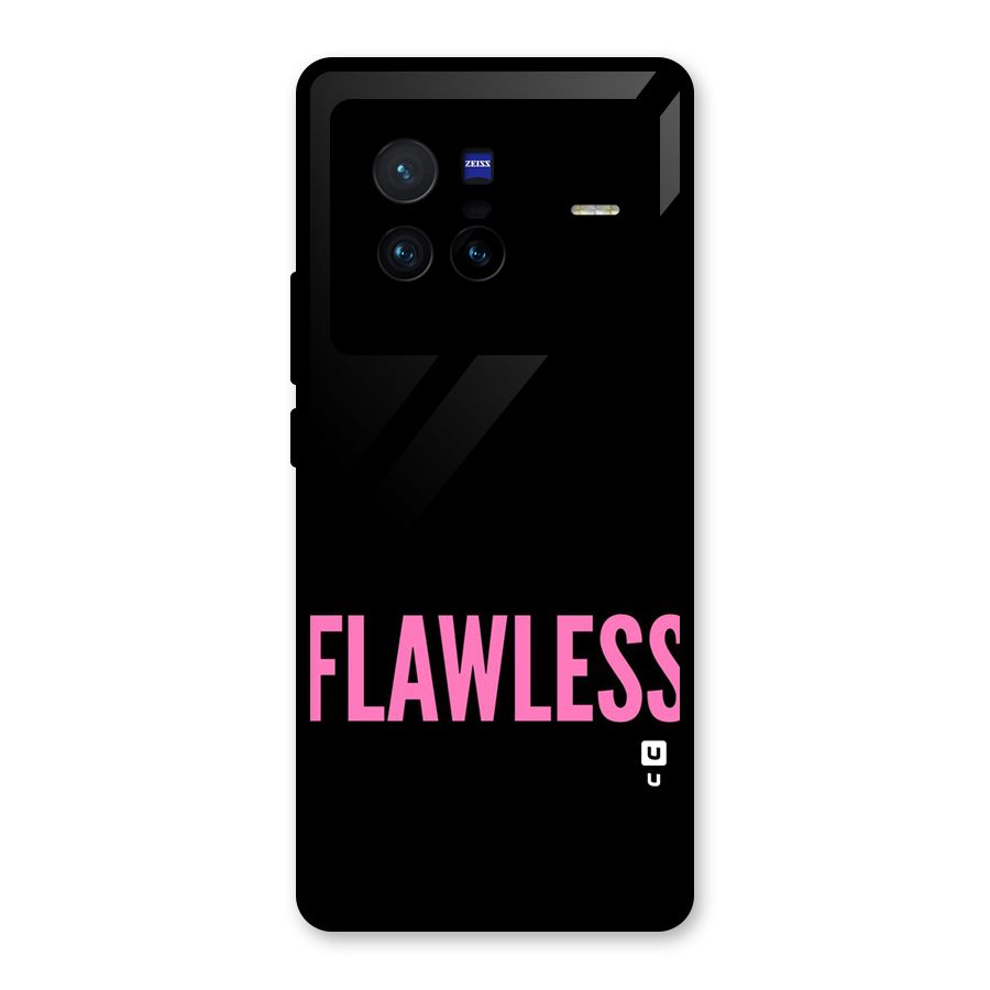Flawless Pink Design Glass Back Case for Vivo X80