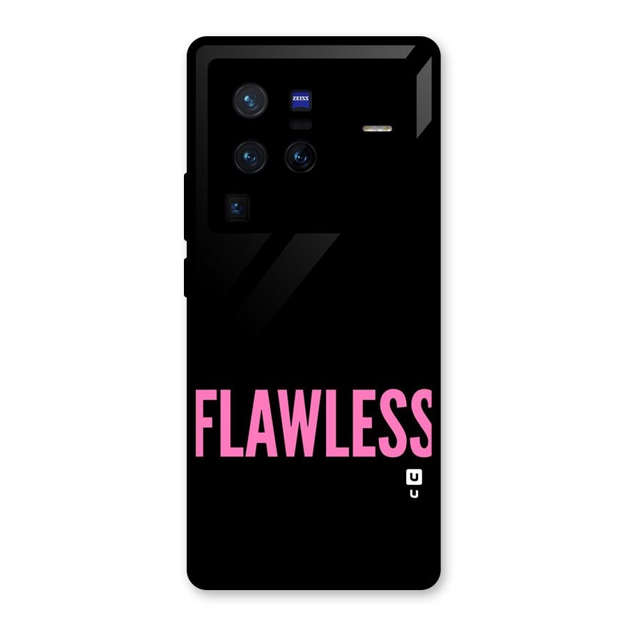 Flawless Pink Design Glass Back Case for Vivo X80 Pro