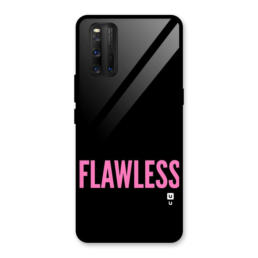 Flawless Pink Design Glass Back Case for Vivo iQOO 3