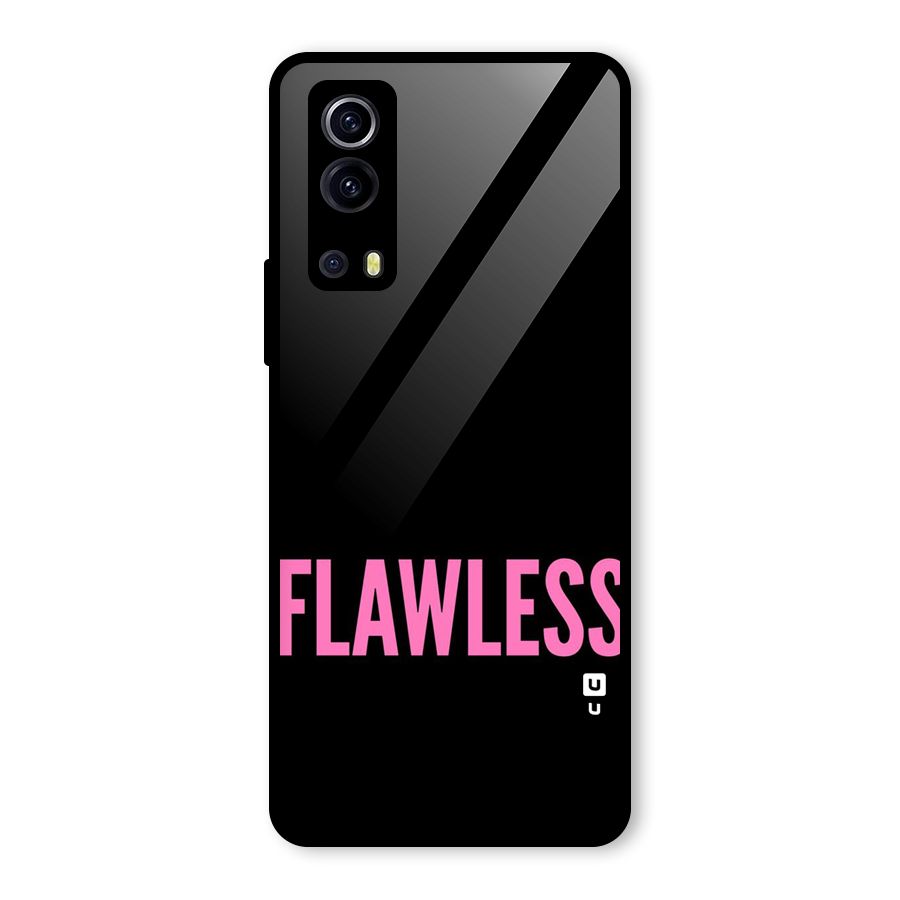 Flawless Pink Design Glass Back Case for Vivo iQOO Z3
