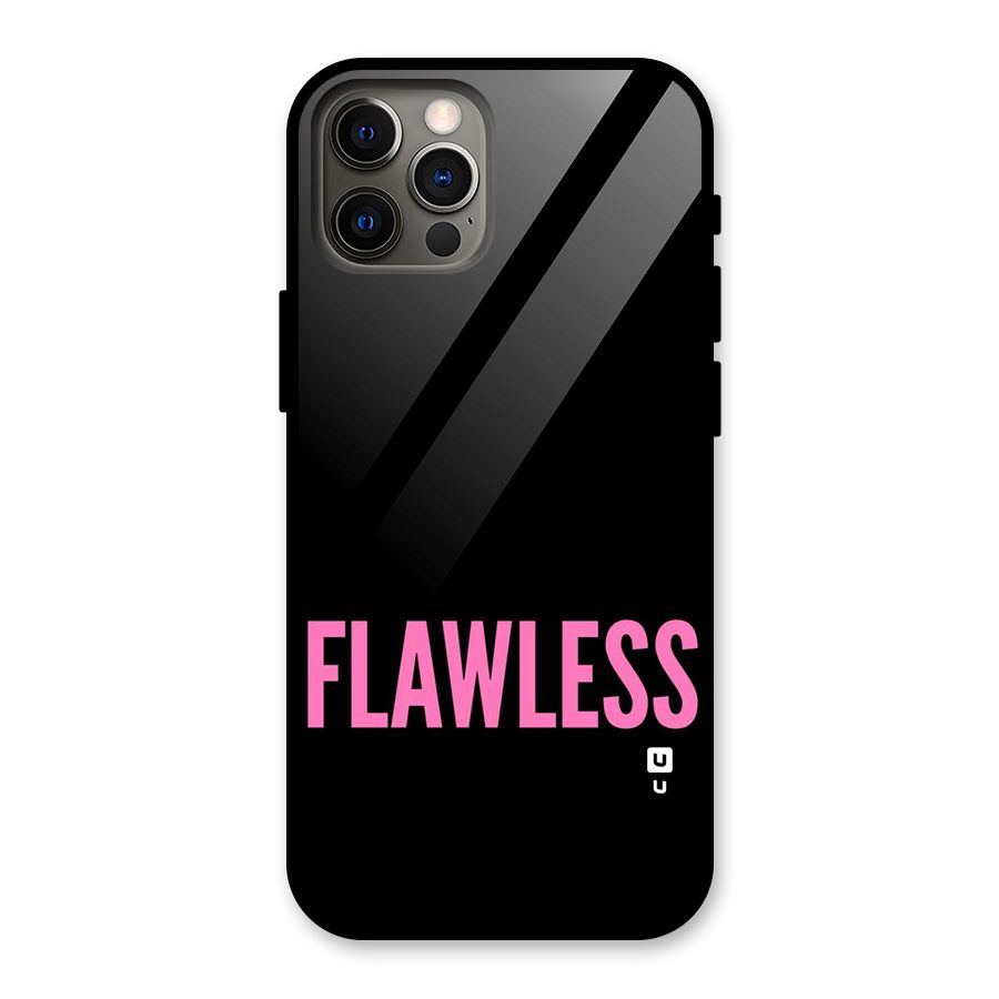 Flawless Pink Design Glass Back Case for iPhone 12 Pro