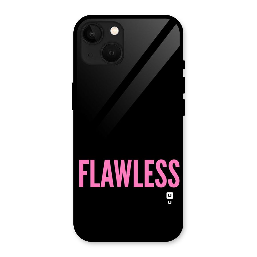 Flawless Pink Design Glass Back Case for iPhone 13