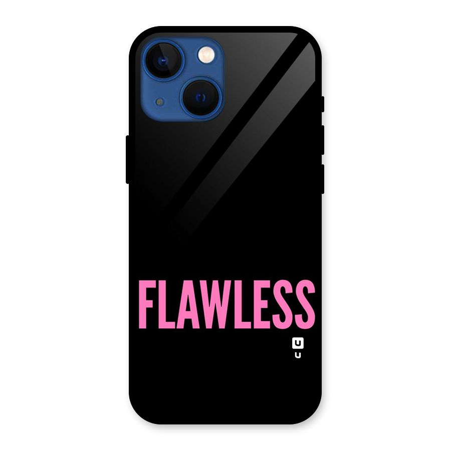 Flawless Pink Design Glass Back Case for iPhone 13 Mini