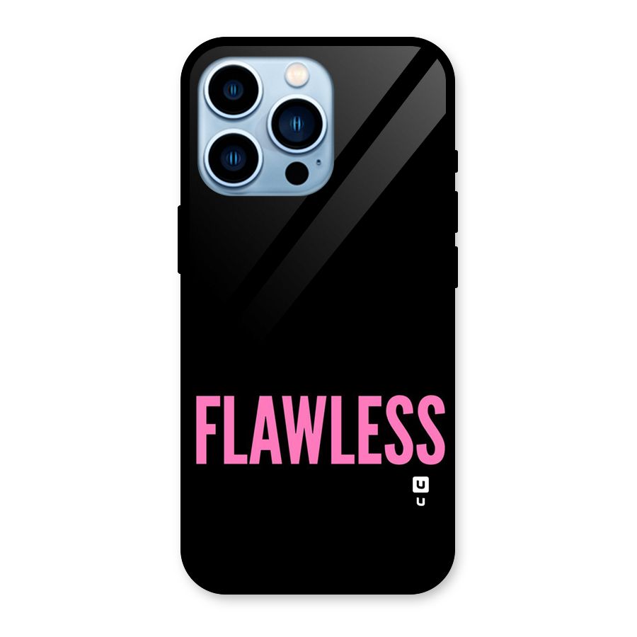 Flawless Pink Design Glass Back Case for iPhone 13 Pro