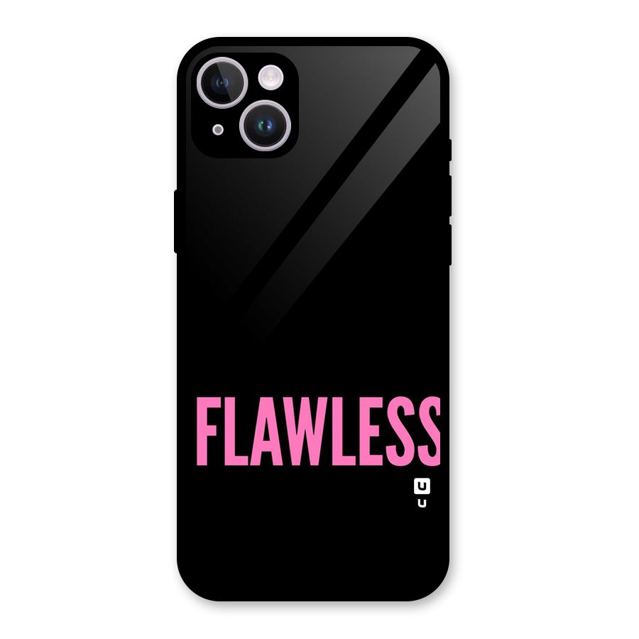 Flawless Pink Design Glass Back Case for iPhone 14 Plus