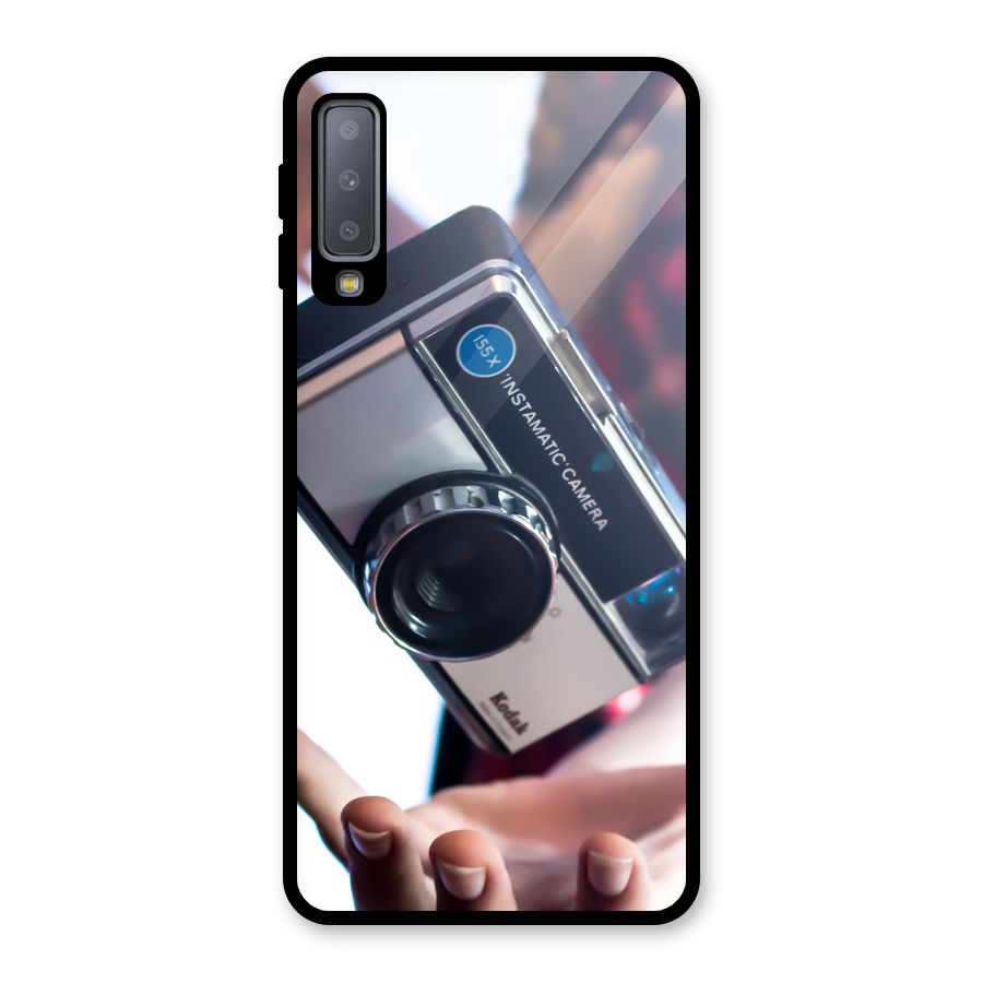 Floating Camera Glass Back Case for Galaxy A7 (2018)