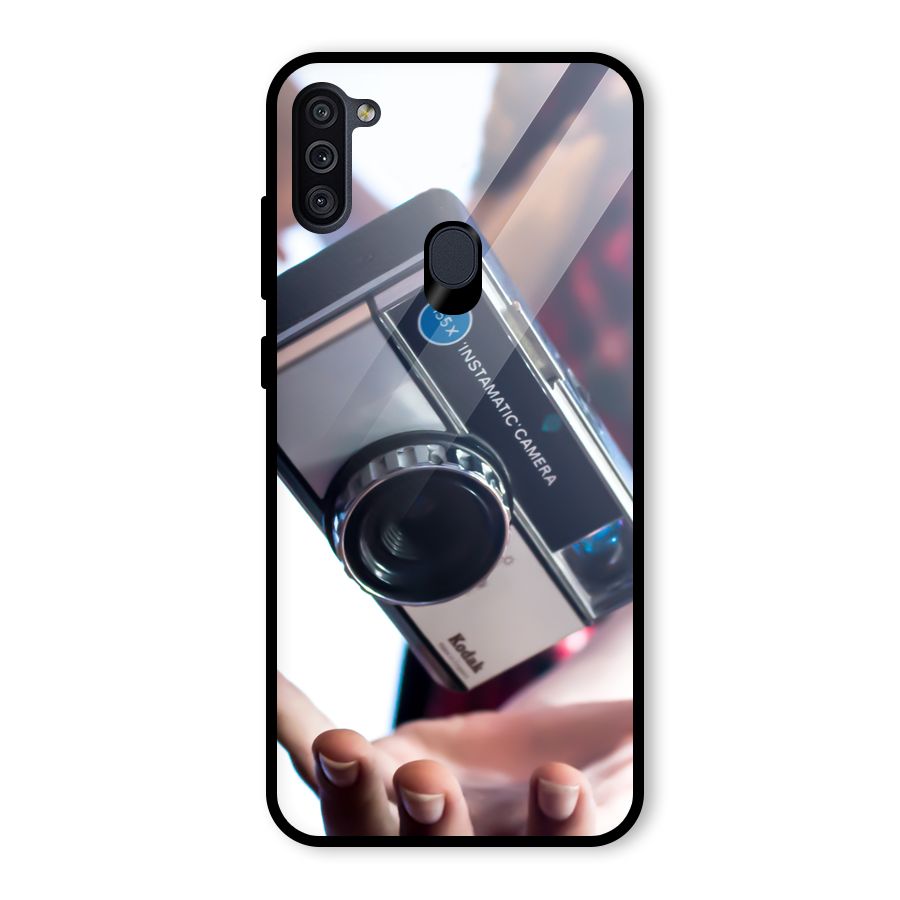 Floating Camera Glass Back Case for Galaxy M11