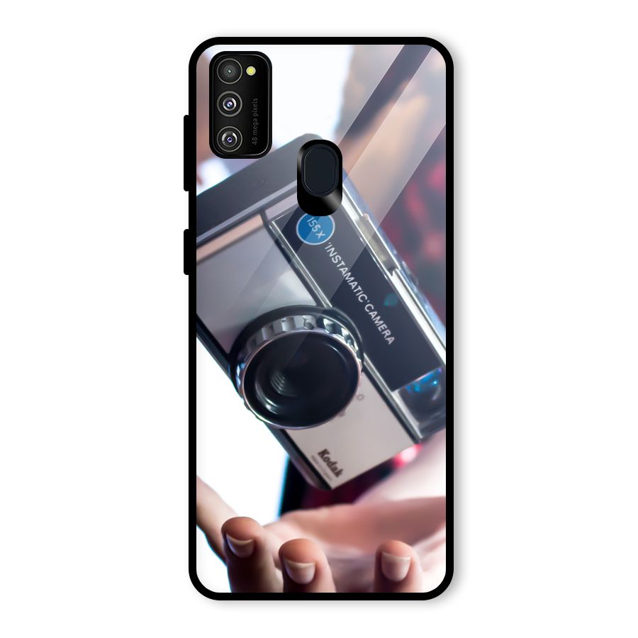 Floating Camera Glass Back Case for Galaxy M30s