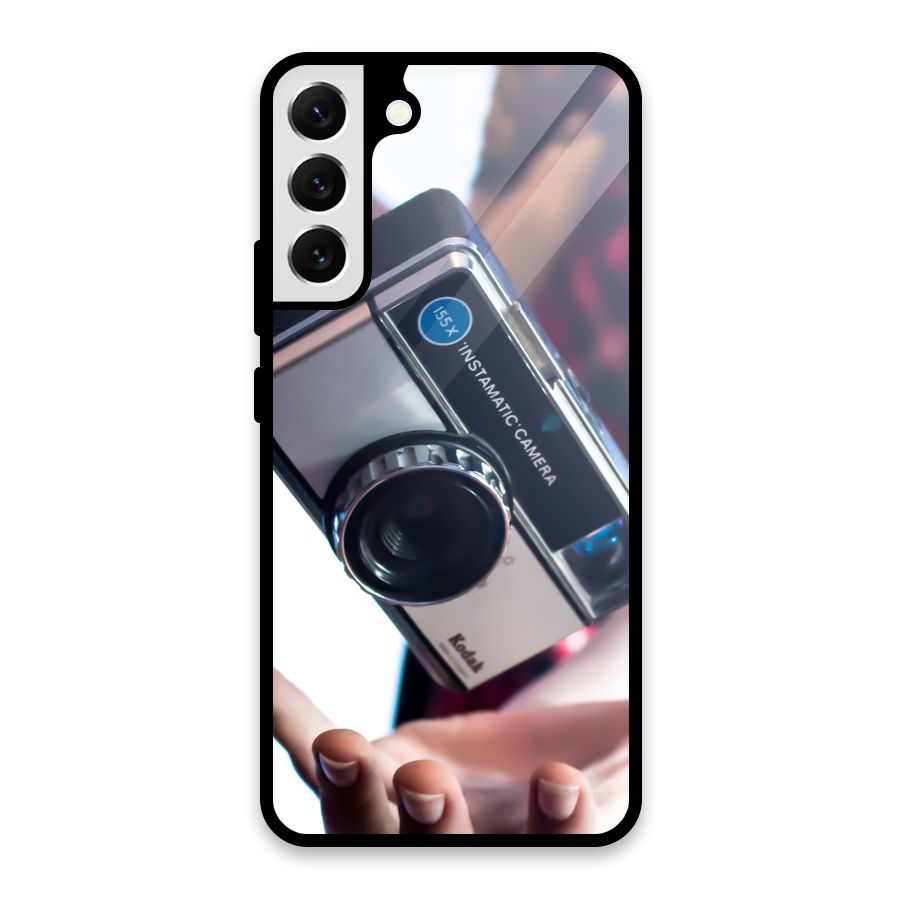 Floating Camera Glass Back Case for Galaxy S22 Plus 5G