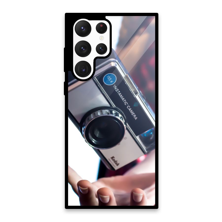 Floating Camera Glass Back Case for Galaxy S22 Ultra 5G