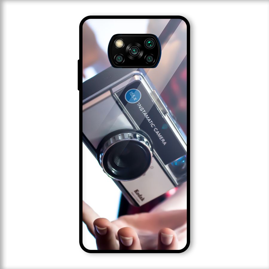 Floating Camera Glass Back Case for Poco X3