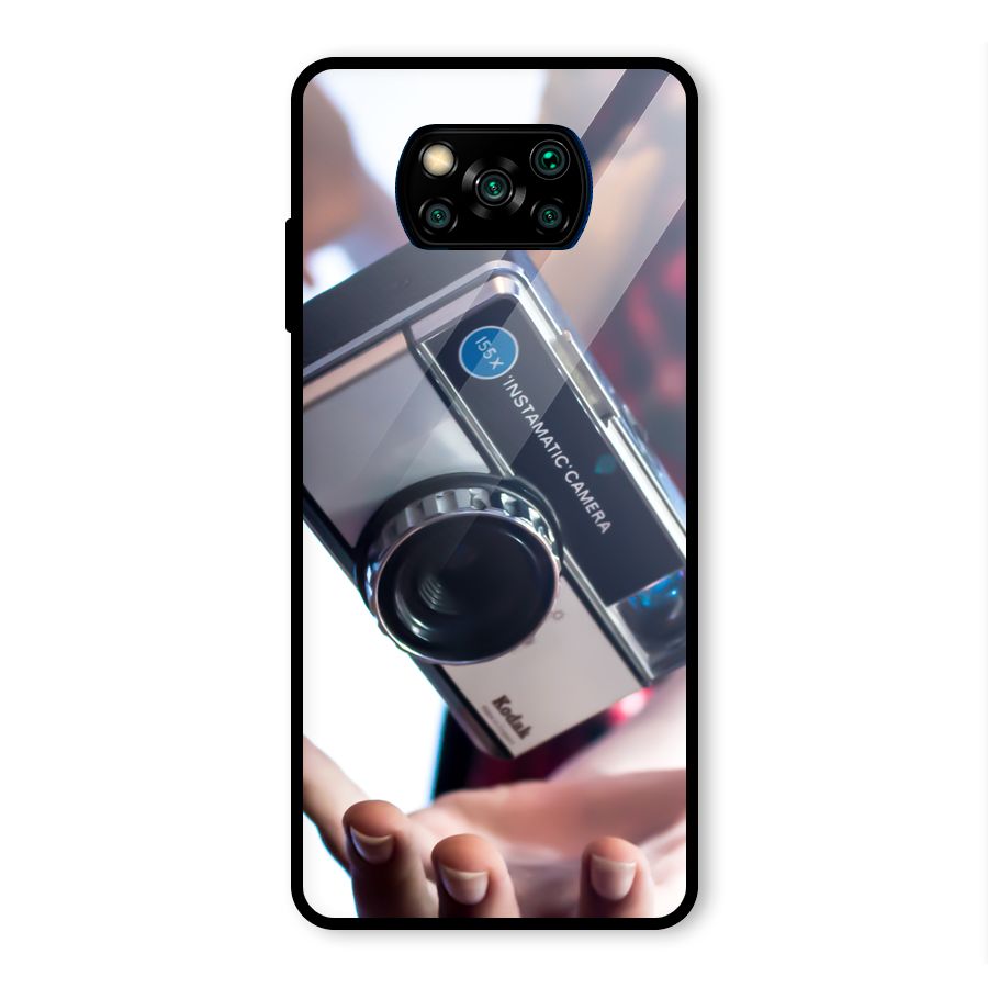 Floating Camera Glass Back Case for Poco X3 Pro