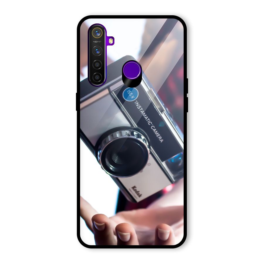 Floating Camera Glass Back Case for Realme 5 Pro