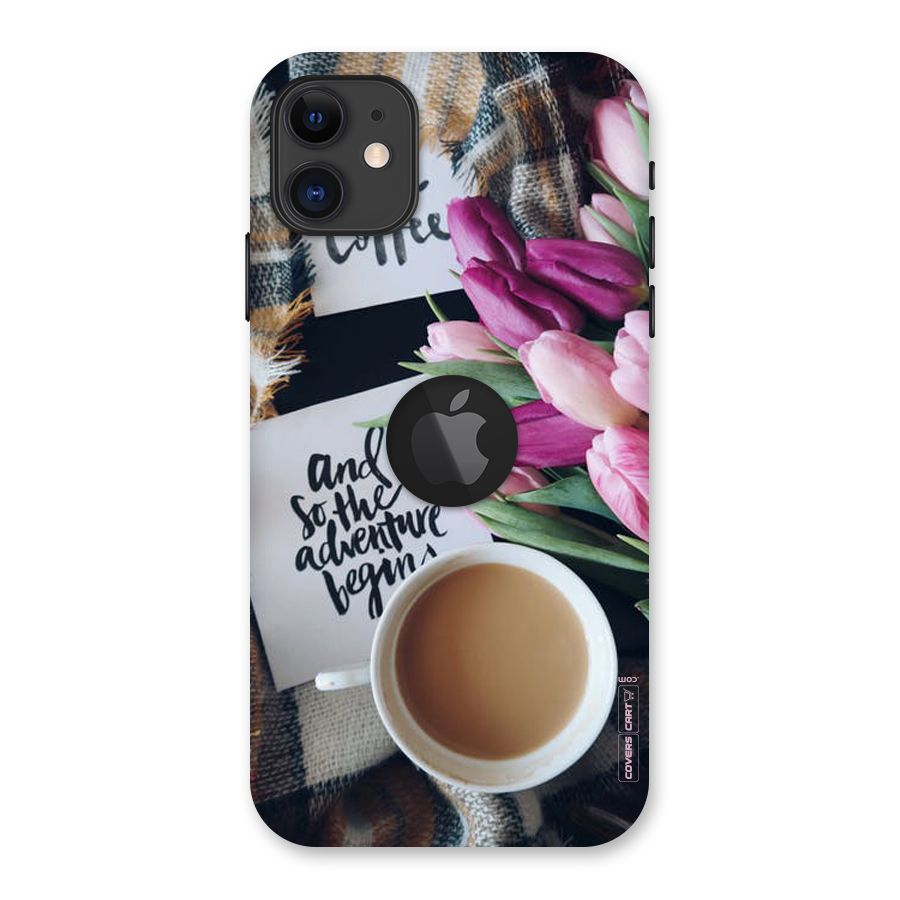 Floral Adventure Back Case for iPhone 11 Logo Cut