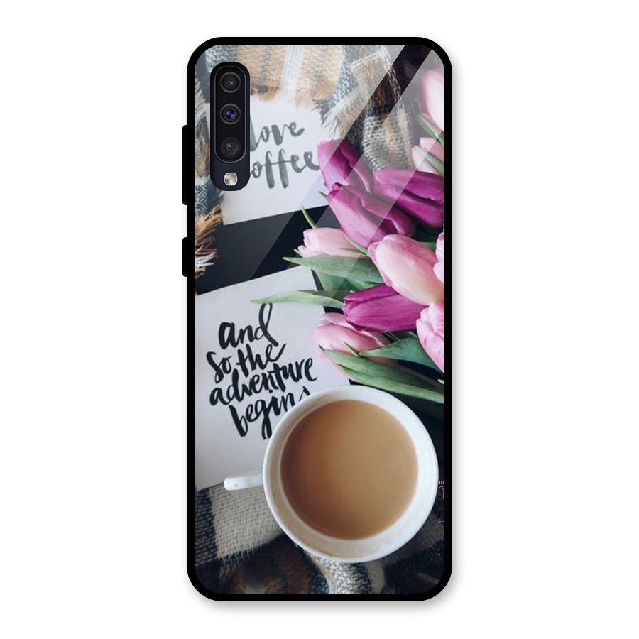 Floral Adventure Glass Back Case for Galaxy A30s