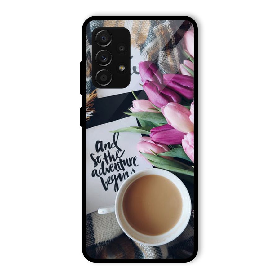 Floral Adventure Glass Back Case for Galaxy A53 5G