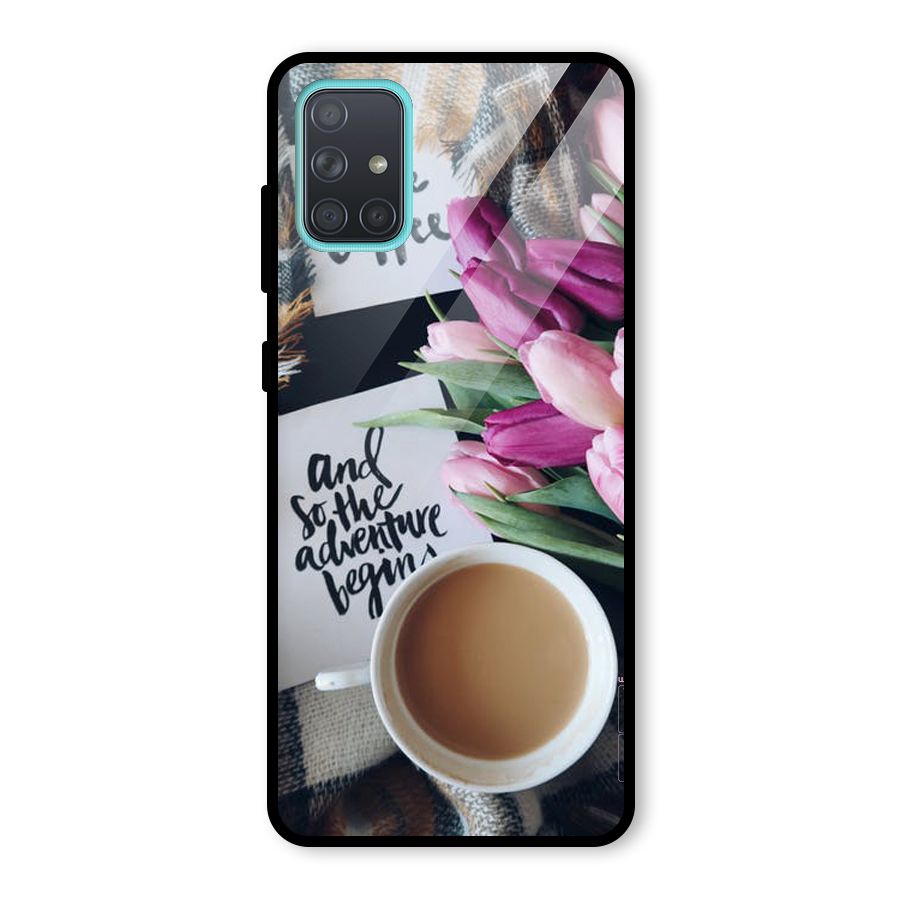 Floral Adventure Glass Back Case for Galaxy A71