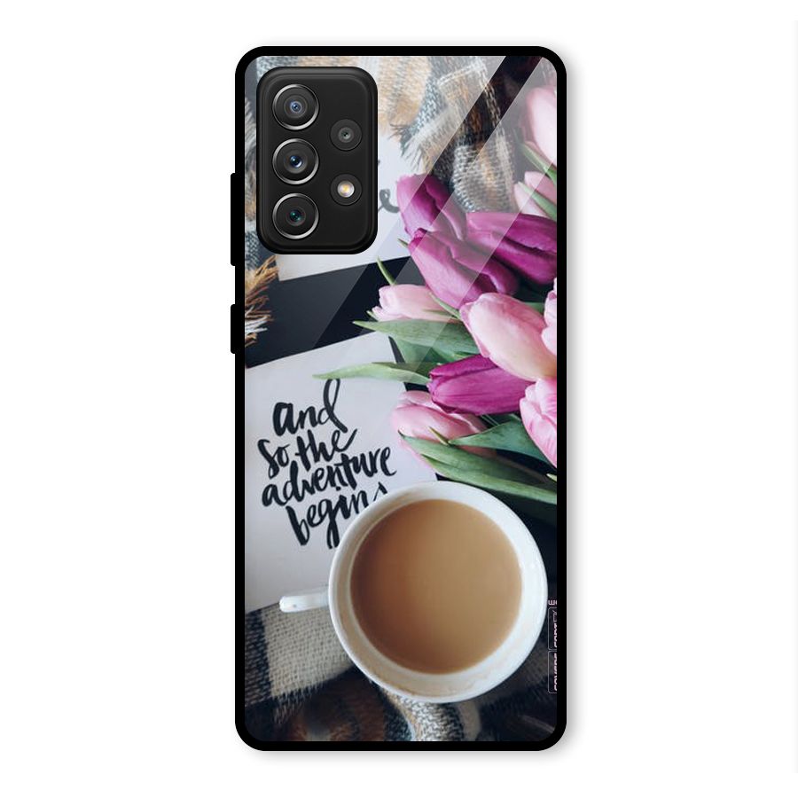Floral Adventure Glass Back Case for Galaxy A72