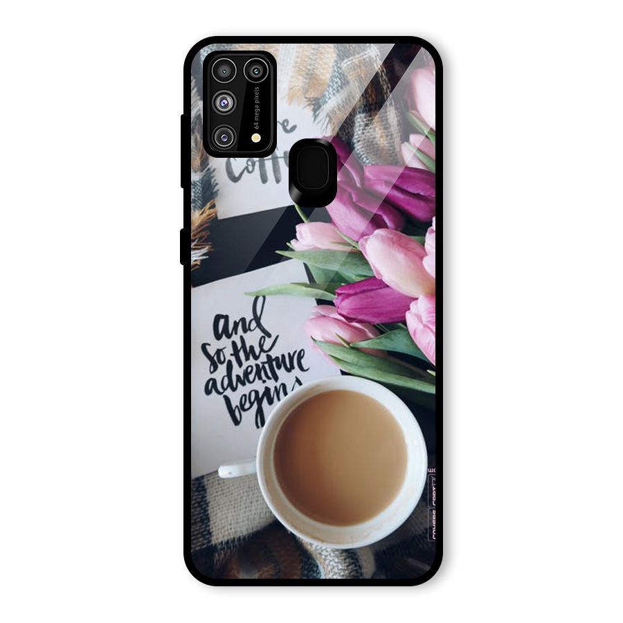 Floral Adventure Glass Back Case for Galaxy F41