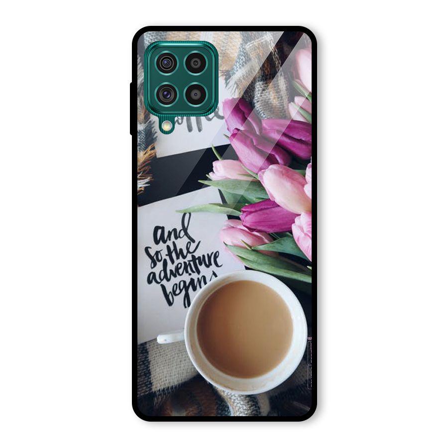 Floral Adventure Glass Back Case for Galaxy F62