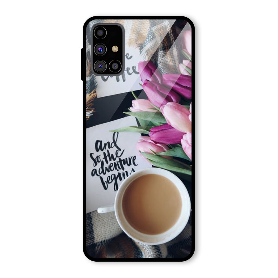 Floral Adventure Glass Back Case for Galaxy M31s