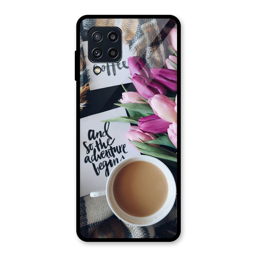 Floral Adventure Glass Back Case for Galaxy M32